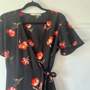 💔 Lush Floral Wrap Dress